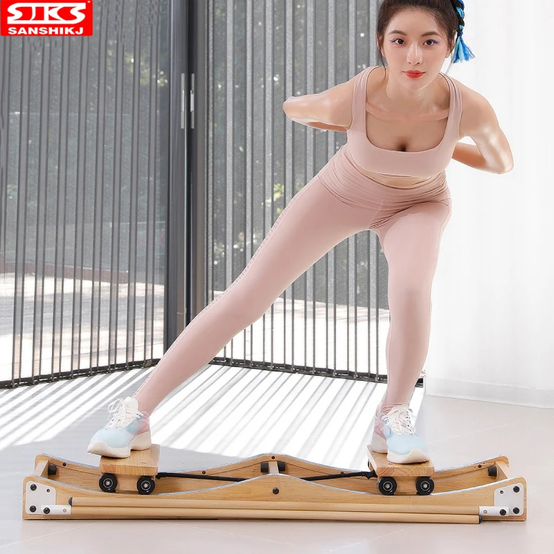 

Upgraded Solid Wood Skiing Machine, Pelvic Bone Trainer, Slimming Skiing Simulator, Leg and Thigh Beauty Tool, Newly Upgraded