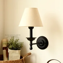 

American living room wall lamp bedroom bedside aisle stair lamps European retro simple Night Light Decorative Luminaires