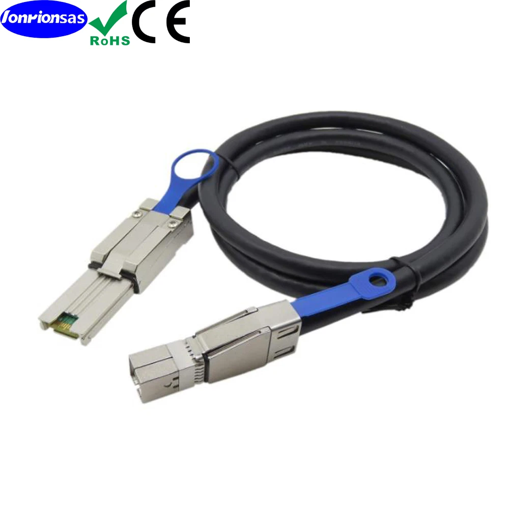 External HD Mini SAS HD SFF-8644 to SAS HD SFF-8088 Hybrid Cable