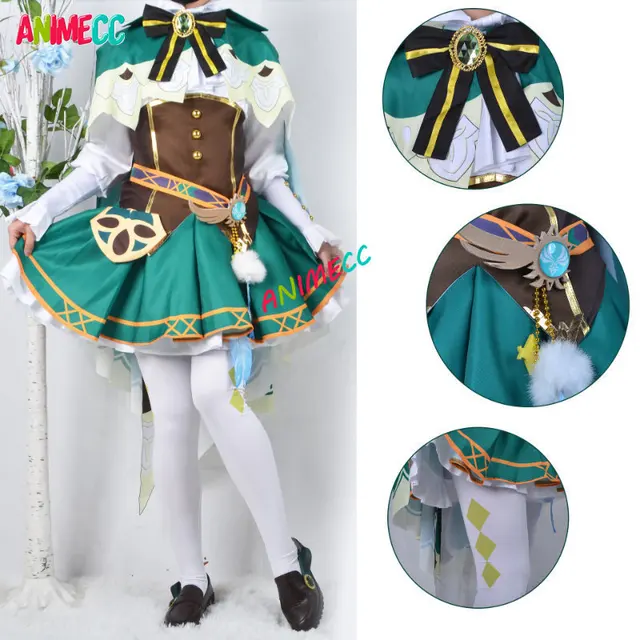 Venti Cosplay Costume Game Genshin Impact Anime Cosplay Accessories Props Wig Cloak Suit Halloween for Women Girls XS-XXXL - Image 3