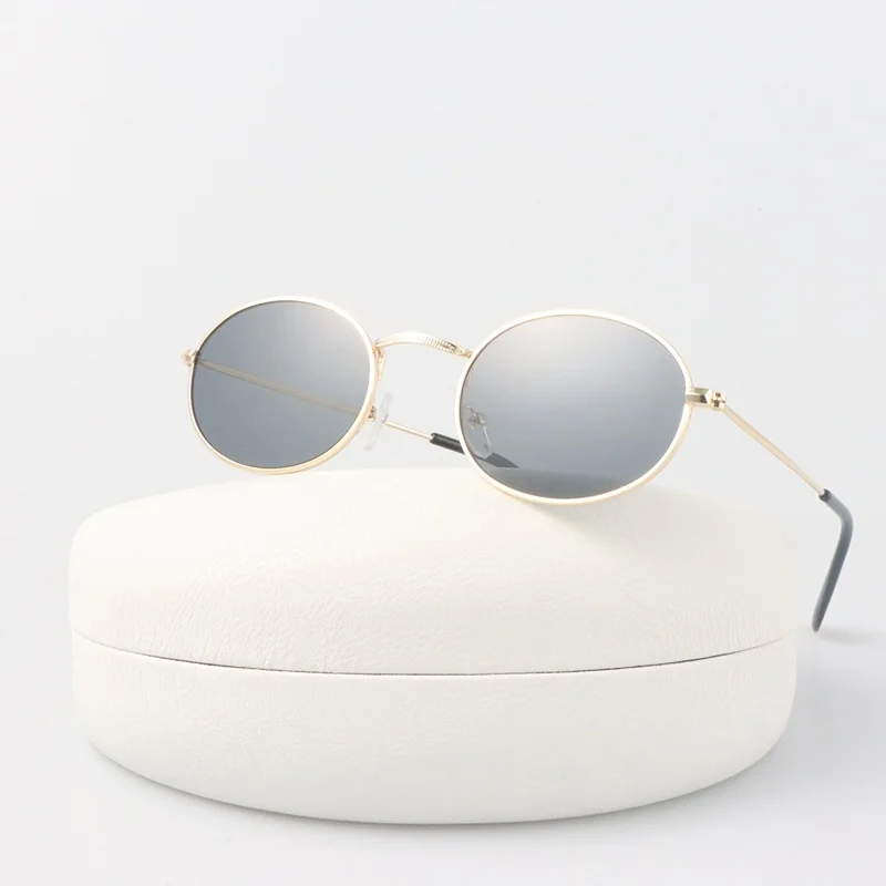 Retro Round Sunglasses Woman Vintage Brand Designer Sun Glasses Female Fashion Oval Style Small Frame Gradient Oculos De_voghion.com