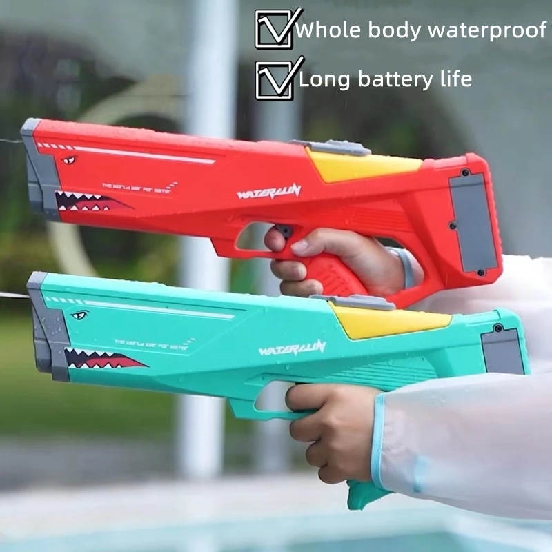 Shark Electric Water Gun Automatic Large High Pressure Water Guns For  Children Outdoor Beach Party Swimming Pool Kids Adult Toys - AliExpress