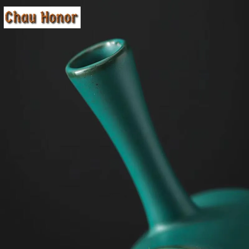 200ml Japanese Style Turquoise Coarse Ceramic Household Side Handle Pot Single Pot Creative Kungfu Tea Set Filter Pot Drinkware