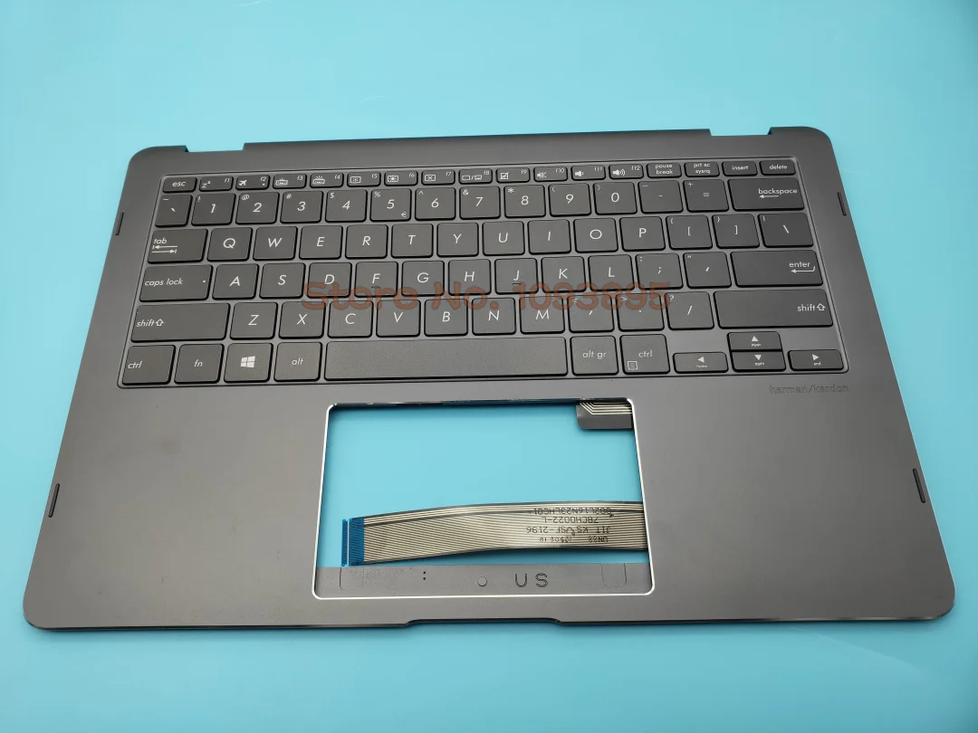 Asus ZenBook 플립 S UX370 UX370UA UX370UAF UX370UAR 노트북용 영어 키보드 백라이트 탑케이스 팜레스트, 신제품