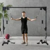 SPORTNOW Multi Home Gyms with Cable Pulley System, Cable Crossover Machine with 4 Handles for Full Body Strength Training