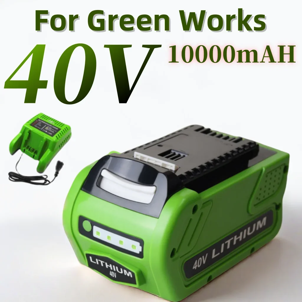 

for replacing the G-MAX series lithium-ion battery for greenworks 40v 10000mAH lawn mower batteries+charger