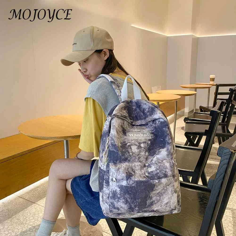 Mochila Tie Dye Daypack de viaje de gran capacidad, mochila gradiente Color mochilas universitarias multicapa para compras al aire libre| | - AliExpress