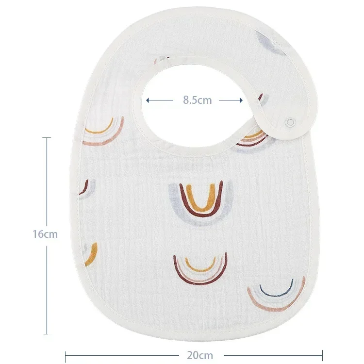 2pcs Summer Waterproof Baby Bibs Cute Cotton Infant Bib Newborn Burp Cloths for Kids Boy Girl Soft Feeding Saliva Towel 4