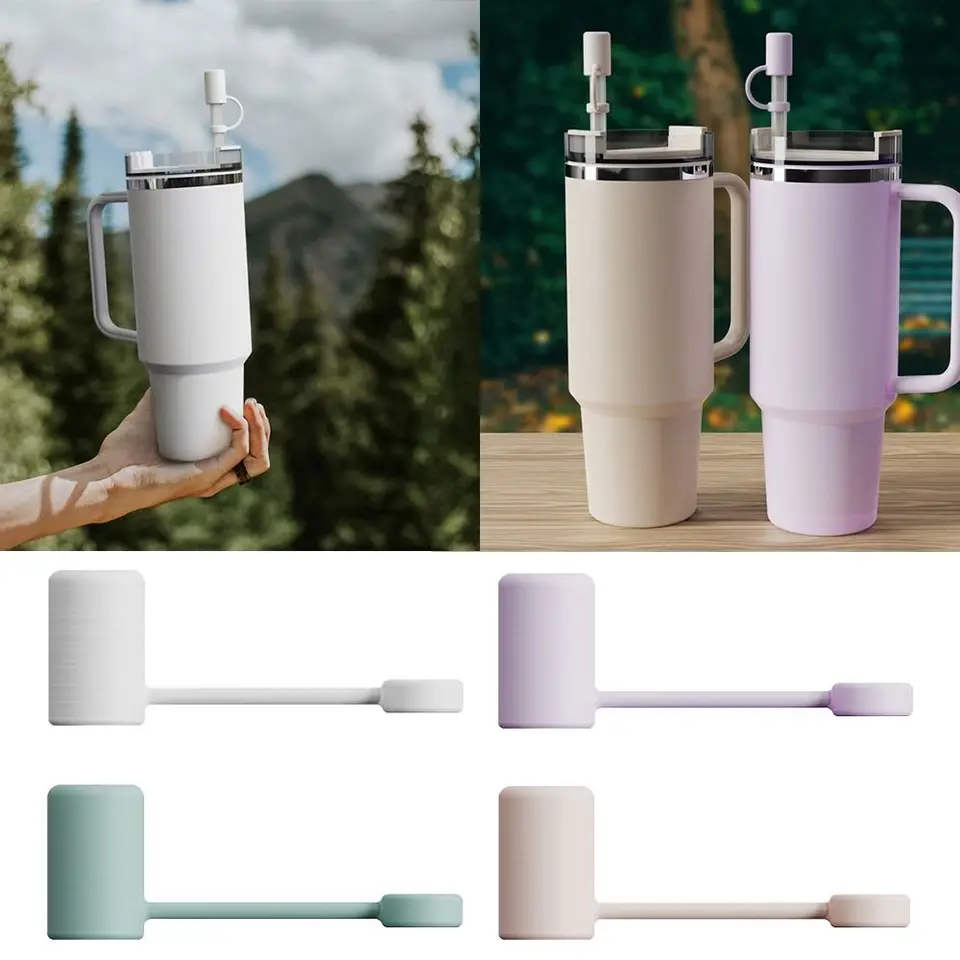 6pcs Silicone Anti-Leak Straw Covers For Stanley Tumblers - Cloud Shaped Dust Plugs For 30oz & 40oz