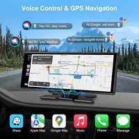 Srnubi 10.26 "moniteur Carplay de voiture Android Auto 4K Dashcam lecteur multimédia caméra de recul Navigation tableau de bord enregistrement vidéo 4