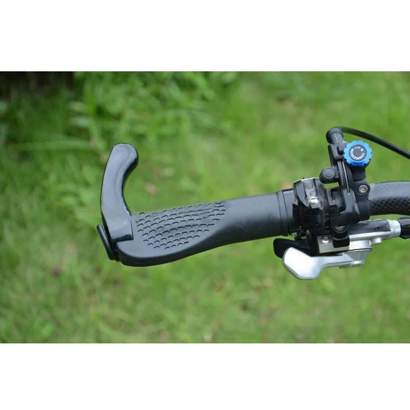 Bicycle Grip Handlebar End Cap Aluminium Alloy Lock Mountain Handle Bar Grip Trek Bike Anti-Skid Rubber Bicycle Skid-Proof Grips 3