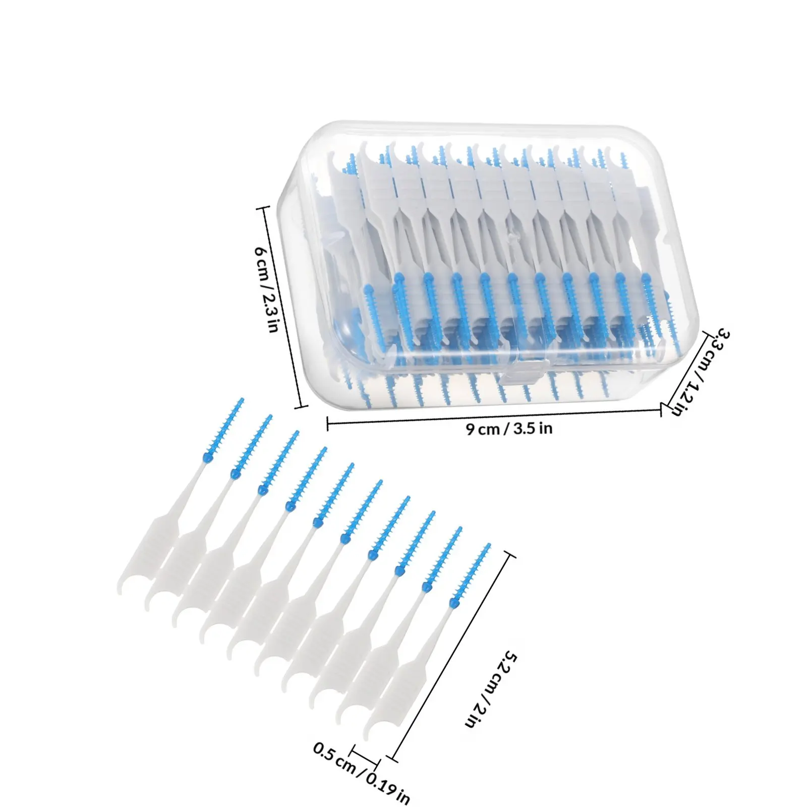 400Pcs 치간 브러쉬 이중 끝단 일회용 실리콘 이쑤시개 브러쉬 교정기용 딥 클린 치아 청소 도구 구강 관리