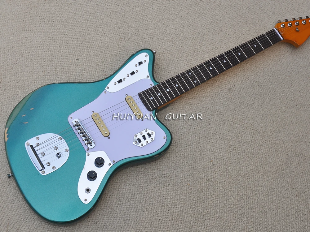 

Relic 6 струнная металлическая синяя электрическая гитара с подставкой из розового дерева, Фотоэлементы могут быть изготовлены по индивидуальному заказу