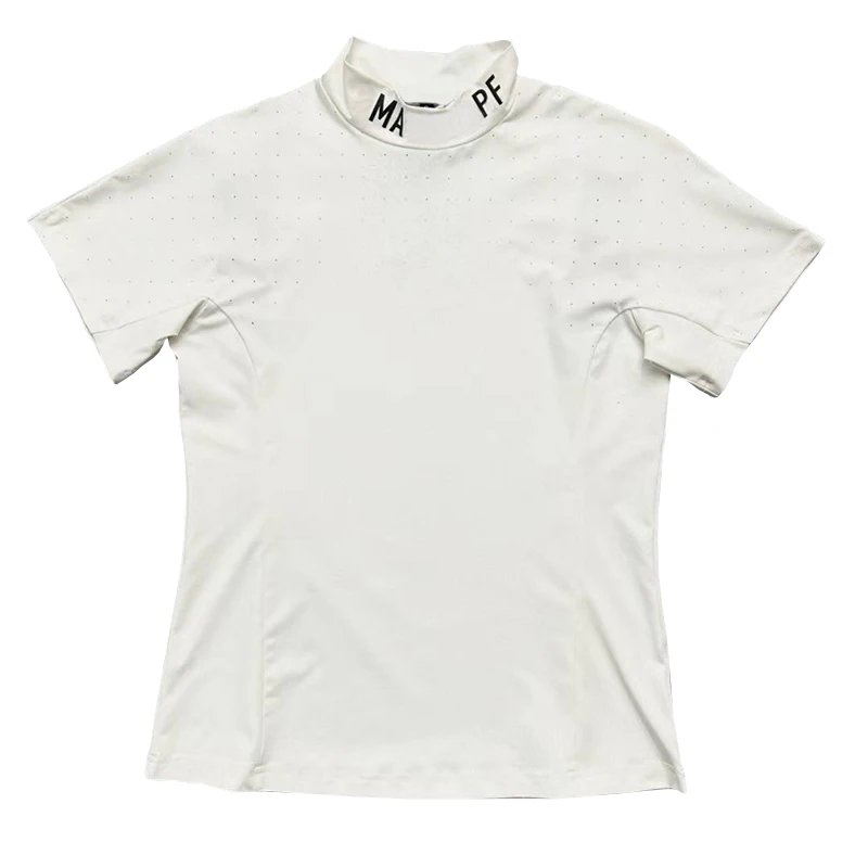 Spring/Summer New Product Golf Women's Outdoor Quick Drying Sweatshirt Half High Neck Short Sleeve T-shirt Versatile Pullover