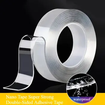 1mm Tape Nano Tape Super Strong Double-Sided Adhesive Tape Transparent Reusable Waterproof Tapes Heat Resistance Bathroom Home