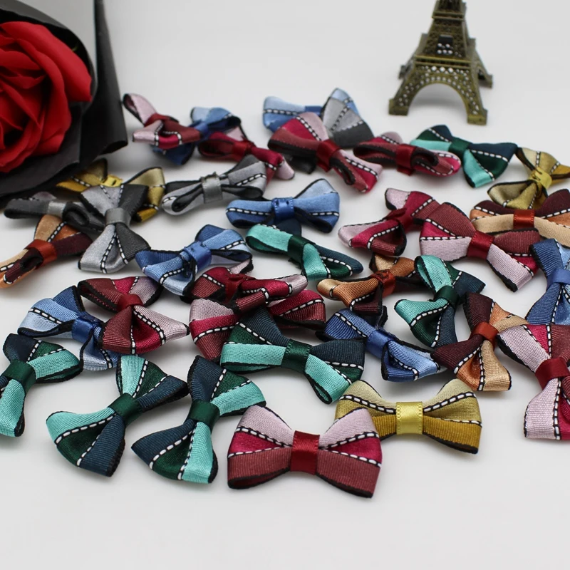 

20/50pcs grosgrain ribbon bows DIY hairclip bowknot ornament clothes decoration kids bowtie mini bow