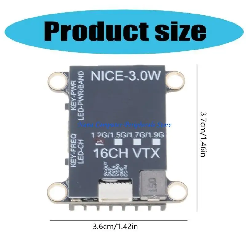Module Transmission Sans Fil 1.2/1.5/1.7/1.9 GHz 3W pour Drone RC