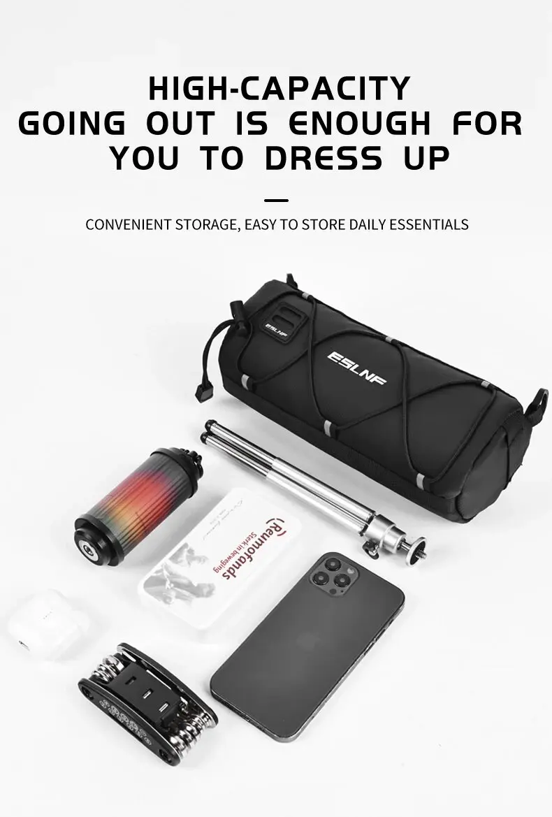 Wasserdichte Straße Fahrrad Lenker Tasche Multifunktionale MTB Vorne Rohr Tasche Tragbare Rahmen Pannier Outdoor Schulter Tasche – Detail 5