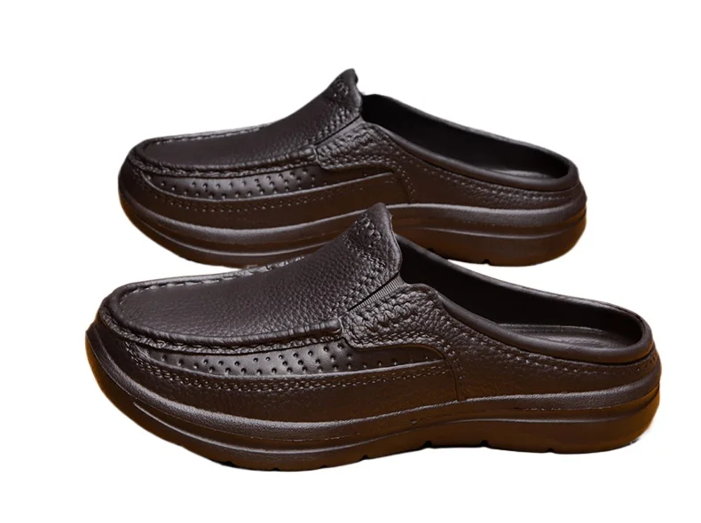 

2023 New Men's Summer Lazy Home Lightweight Anti Slip Slippers Waterproof Large Men's Sandals