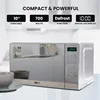 Compact countertop microwave, 0.7 cubic foot capacity, digital touch screen, one-touch button start, 6 preset cooking modes 2