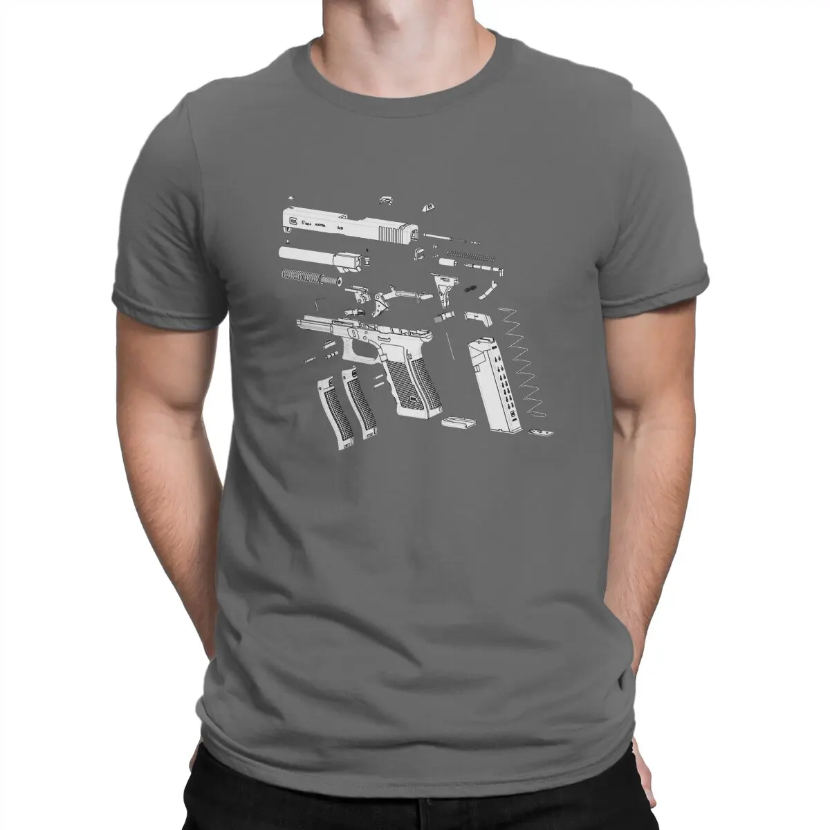 thumbnail image 1 of Camiseta G17 para hombre, Smith Cool Wesson, de algodón vintage, cuello redondo, manga corta, ideal para regalar., 1 of 7