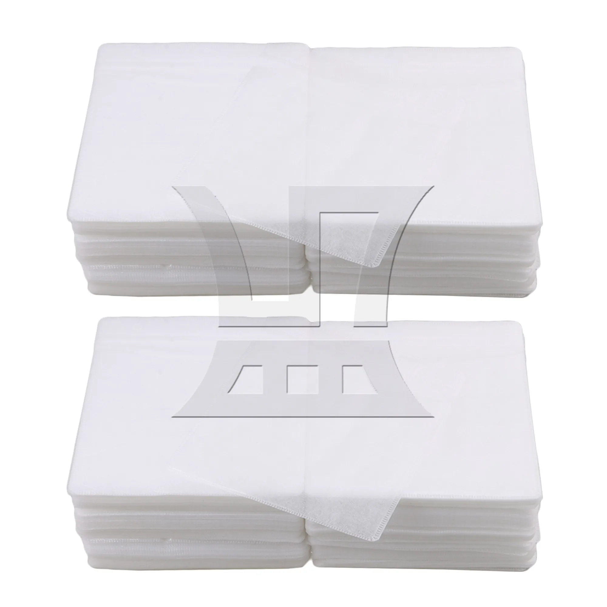 1000 Pcs White Plastic Double-sided CD DVD Sleeves with Window & Flap