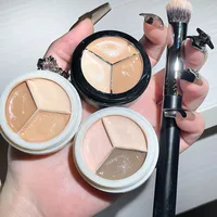 3-color Concealer Palette Moisturizing Cover Dark Circles And Acne Marks Natural Makeup Contouring Cream Shadow Cosmetics 1