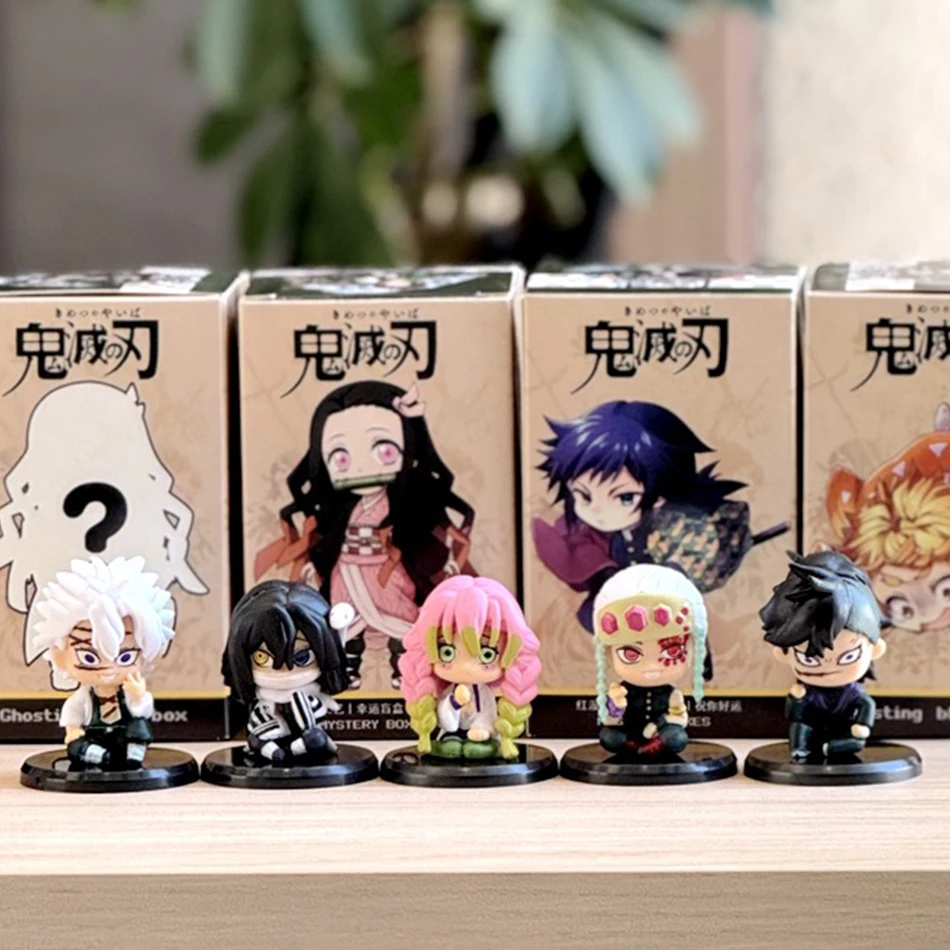 Dämon Sayaer Figur und Y Anime Dämonentöter: Kimetsu no Yaiba Q Version Shichiching Tanjiro Nidouzi Inosuke Zenizu PVC Ac Bodentemperaturfigur Modell Puppe – Detail 5