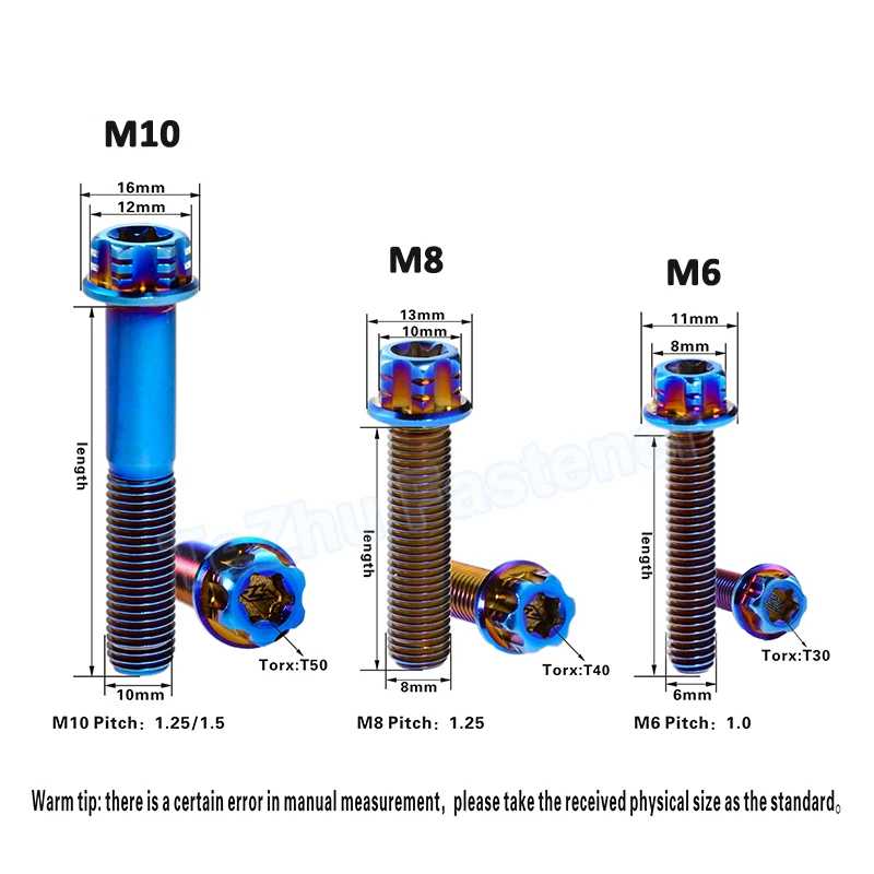 45534-Vite A Testa Esagonale In Titanio M8X1.25 MM 30 MM Compatibile - Foto 13