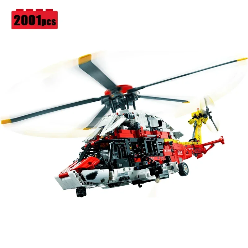 

Airbus H175 Rescue Helicopter Building Blocks Model Fit 42145 Creativity Airplane Bricks 2001pcs Toys for Children Gift Electric