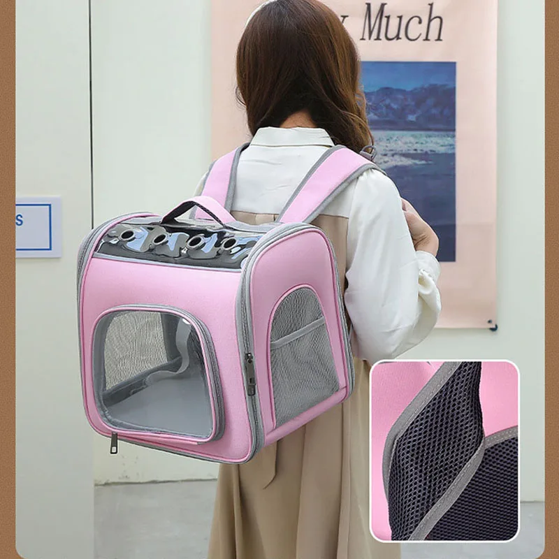 Oulylan Cat Carrier Bags Breathable Pet Carriers Small Dog Cat Backpack Travel Space Capsule Cage for Dogs