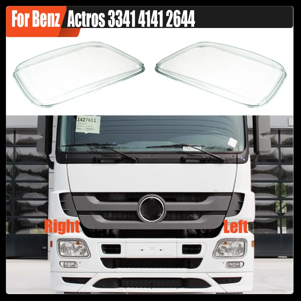 

For Benz Actros 3341 4141 2644 Car Front Headlight Cover Auto Headlamp Lampshade Lampcover Head Lamp light glass Lens Shell Caps