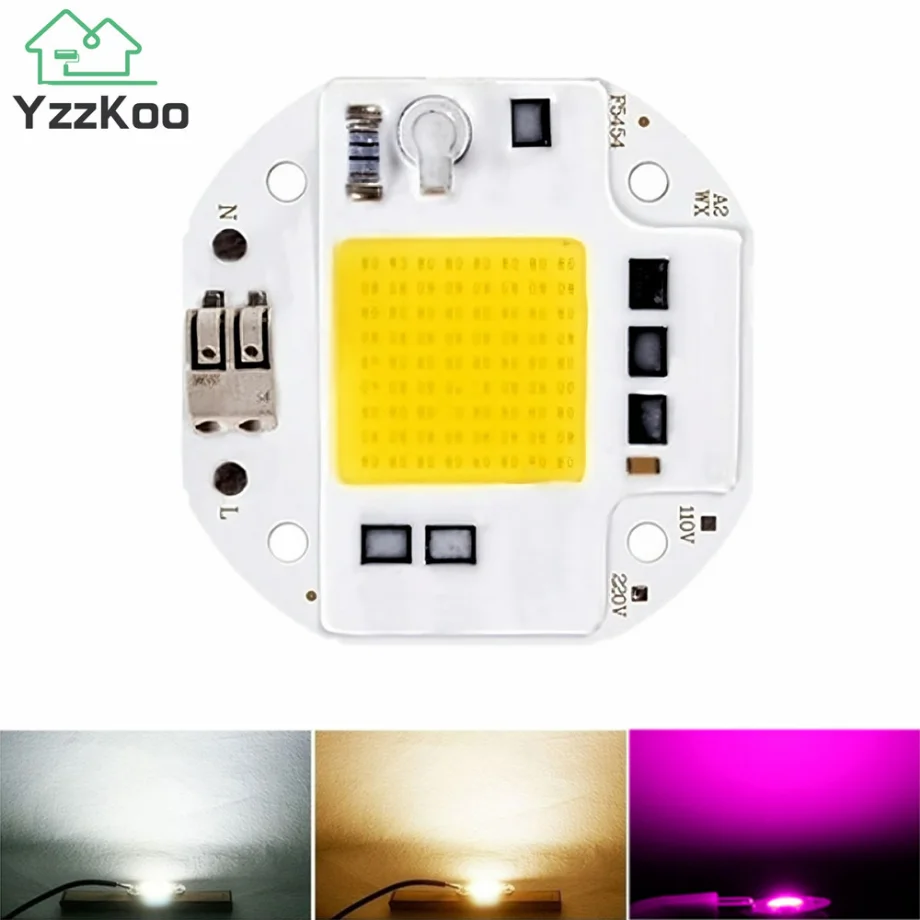 High Power 50W 70W 100W COB LED Chip 220V 110V LED COB Chip Welding Free Diode for Spotlight Floodlight Smart IC No Need Driver 50pcs lot bzg03c220 do 214ac sma 220v zener diode ic chip new original