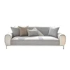 1pc Nordic Style Cotton Linen Sofa Cover Solid Color Non-slip Sofa Cushion  All Seasons Universal L Couch Slipcover Living Room 5