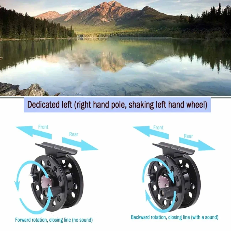 

Full Metal Fly Fishing Wheel Left and Right Hand Interchangeable Ice Fishing Supplies Winter