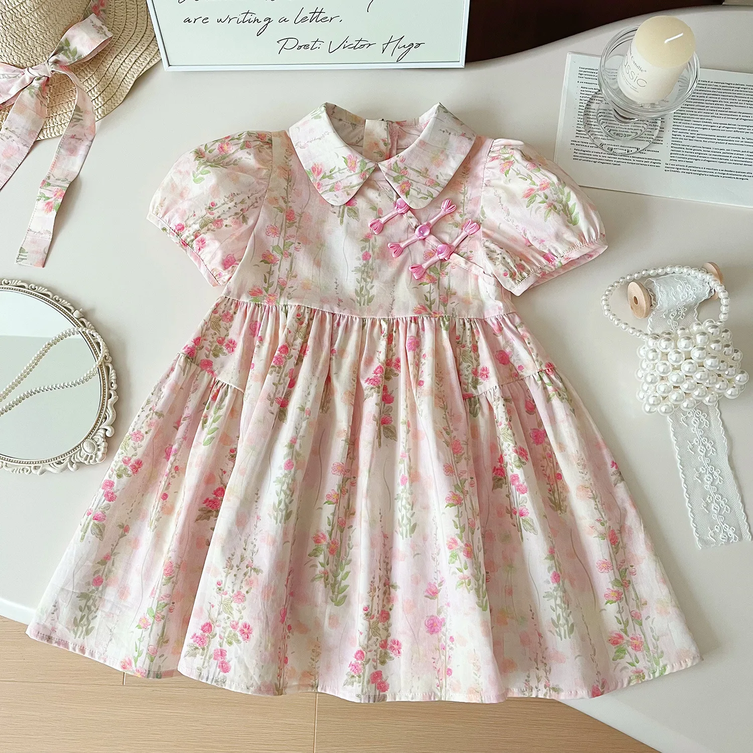 

Girls Dresses Summer 2024 Children's Cotton Princess Party Dress For Baby Birthday Clothes Kids Costume Teenagers Outfits Dress