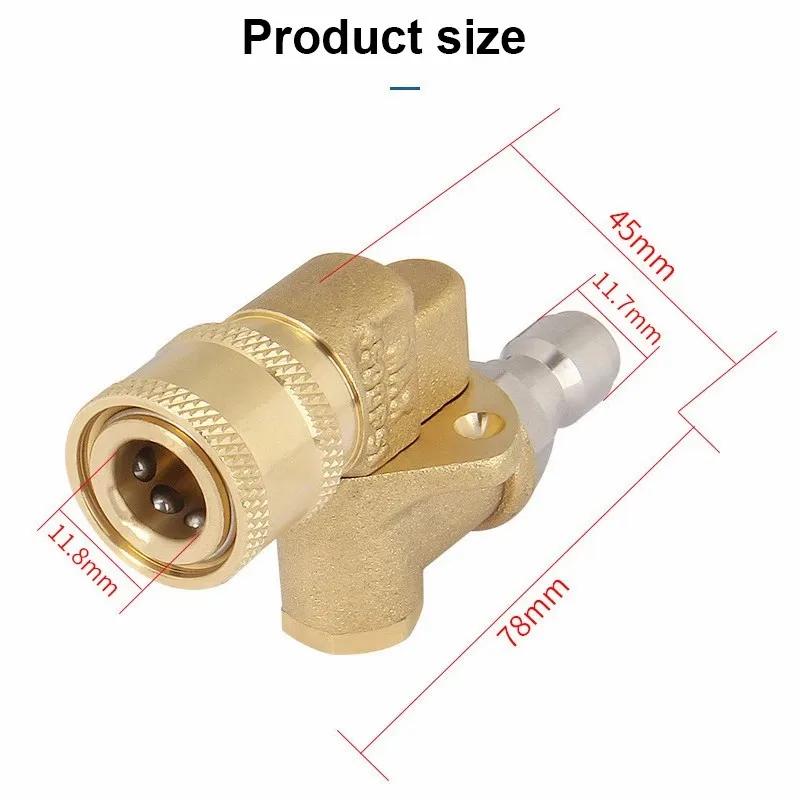 High Pressure Water Gun Movable Joint 1/4 Quick Insertion 5-speed Adjustable Rotating Nozzle 4