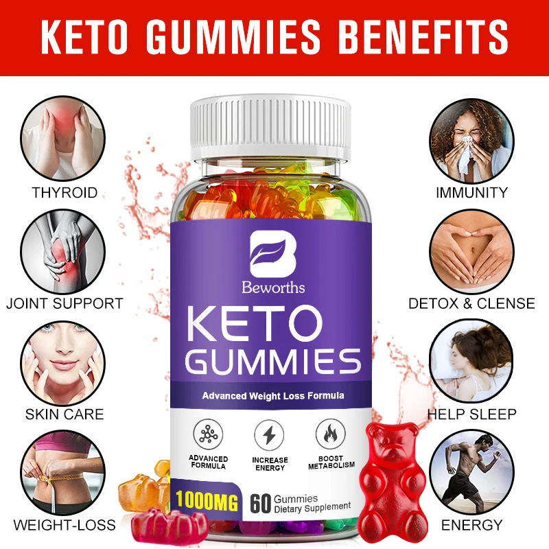 BEWORTHS Apple Cider Vinegar Keto Gummies Detox Cleaning Gut and Digestion HealthFor Men & Women Healthy Food