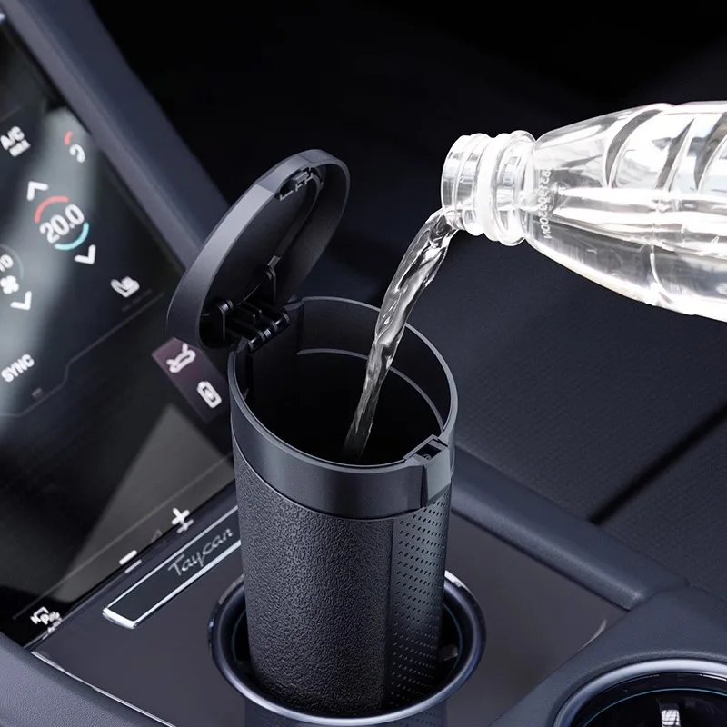Car Trash Can Soft No noise Mini Auto Dust Organizer Interior Rubbish Bag Garbage Container Storage Box Bucket