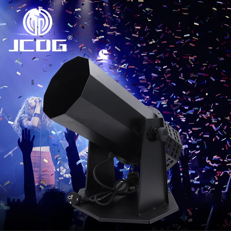 JCDG Large Confetti Cannon Stage Atmosphere Wedding Event 1500w Confetti Paper Blower Machine for DJ Disco Dance Party lights