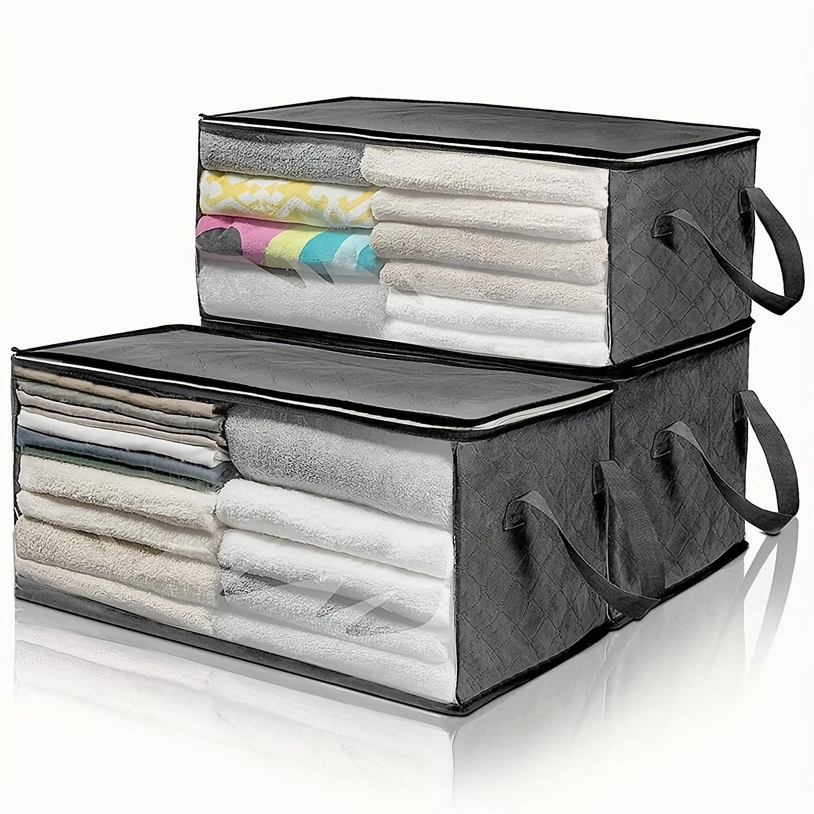 1pc Clothes Organizer,Quilt and Blanket Storage Bags, Closet,Bedroom,Home,Dorm Room,Bedroom Accessories Space Saving Organizer 2