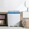 Portable Washing Machine Twin Tub 26 Lbs Capacity, 18 Lbs 8 Lbs Spinner, Compact Control Knobs Timer Function 2