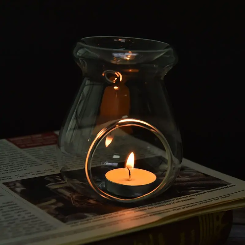 Candle Holders Glass Oil Lamp Nordic Glass Candle Heat Resistant Oil Furnace