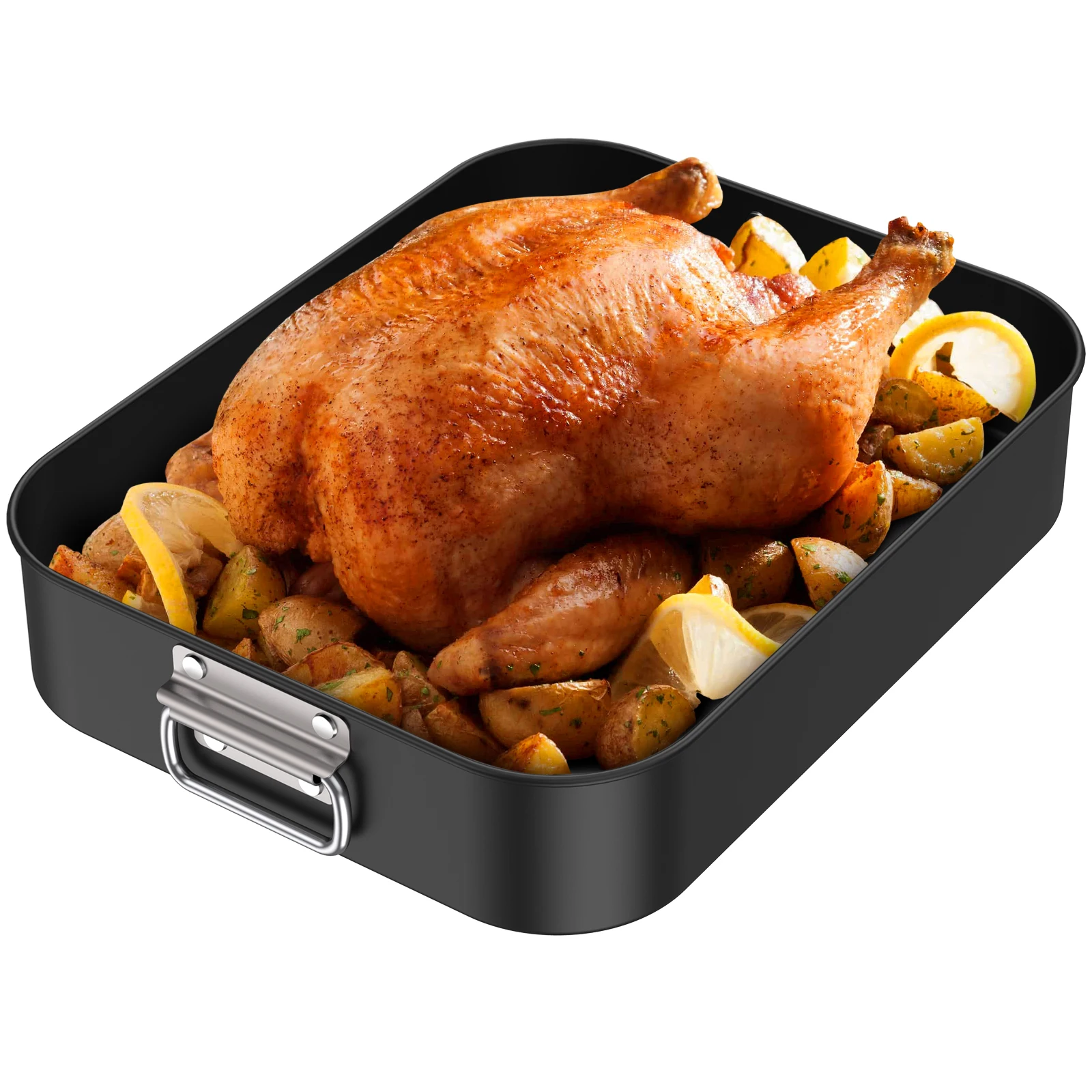 

Lasagna Pan Nonstick Baking Pan for Oven 16 x 11.6 x 3.15inch Rectangle Baking Dishes Thickened Carbon Steel Cake Pans with