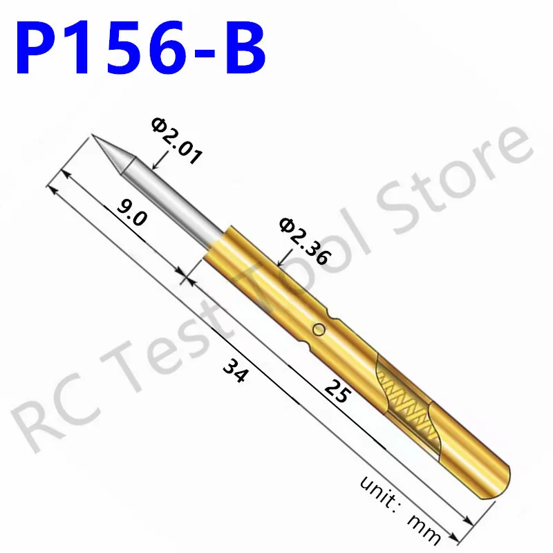 20/100PCS Feder Test Pin P156-B P125-B P100-B P160-B PL75-B PM75-B P75-B PL50-B P50-B P100-B1 P75-B1 P50-B1 Test Sonde Pogo Pin – Detail 9