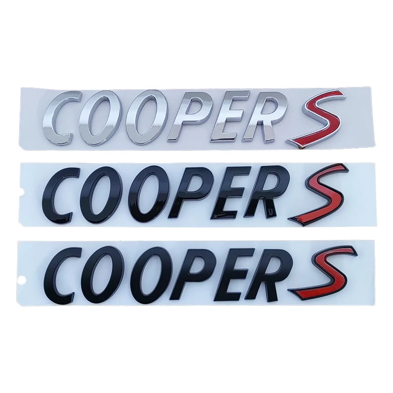 3D Abs Nero Cromato Lettere Auto Posteriore Tronco Logo Mini Cooper S Emblema Distintivo Adesivo Per Mini Cooper S R56 R53 R60 F56 Accessori
