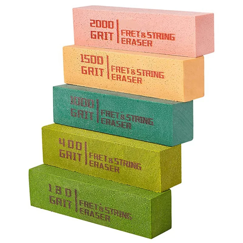 

Ластик для грифа, Полировочный резиновый блок для грифа и металла, набор из 5 Грит