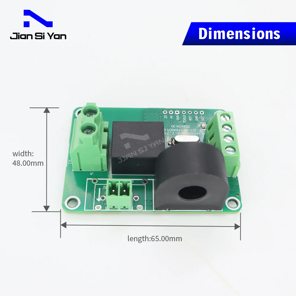 Energy Meter JSY-MK-194G 20mA-50A AC Single Phase Bidirectional Energy Meter Module with TTL Modbus-RTU Communication and 1 Split-core CT