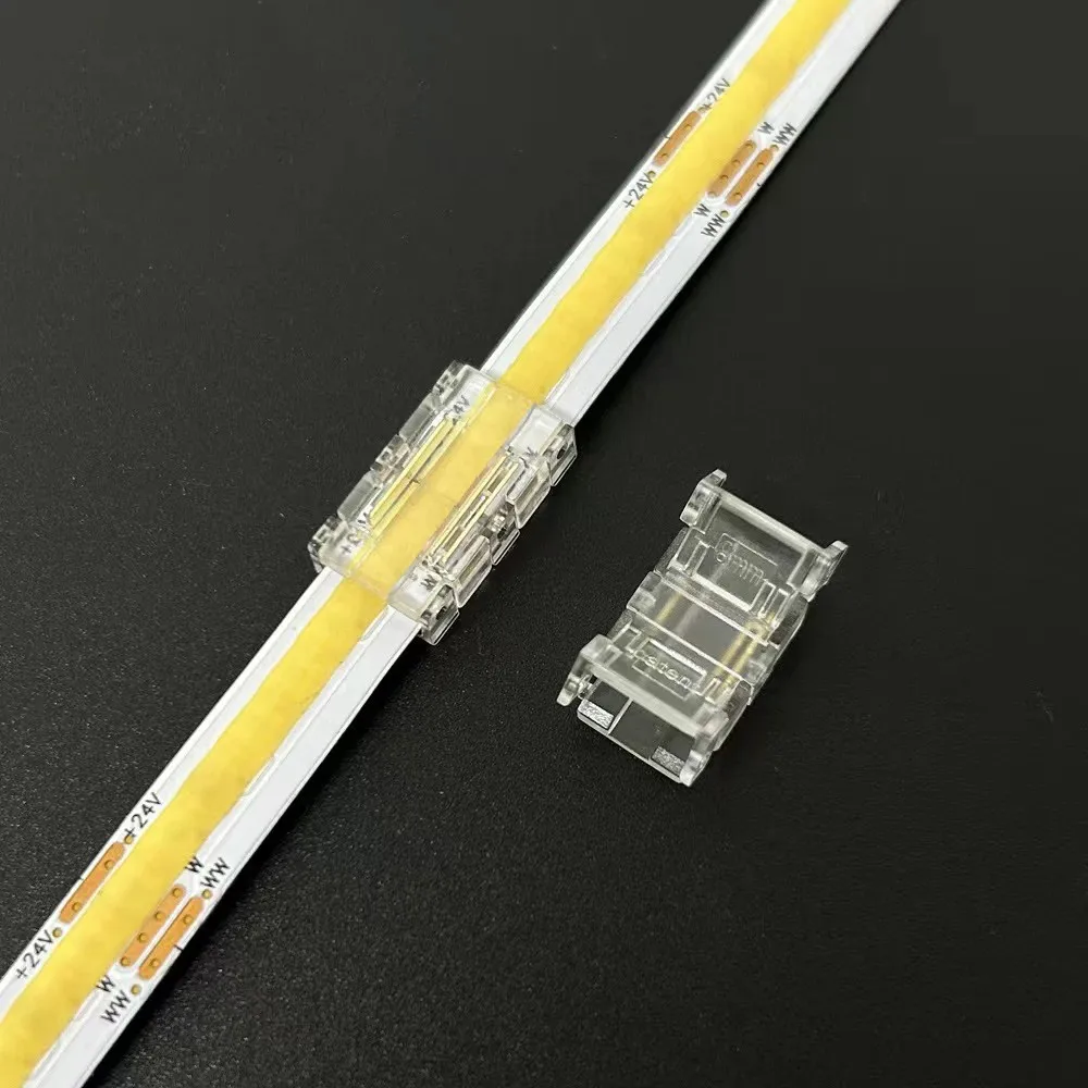 5V-220V Reusable Crystal SMD Cob Led Strip Light Connector 5mm 8mm 10mm 2 pin 2Pin Corner Led Connector