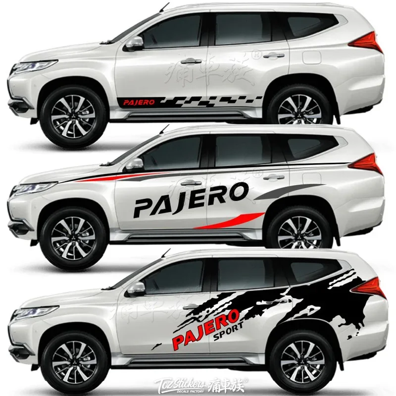 

car sticker FOR Mitsubishi Pajero Sport 2010-2020 SUV body exterior decoration Vinyl Decals Tuning Accessories